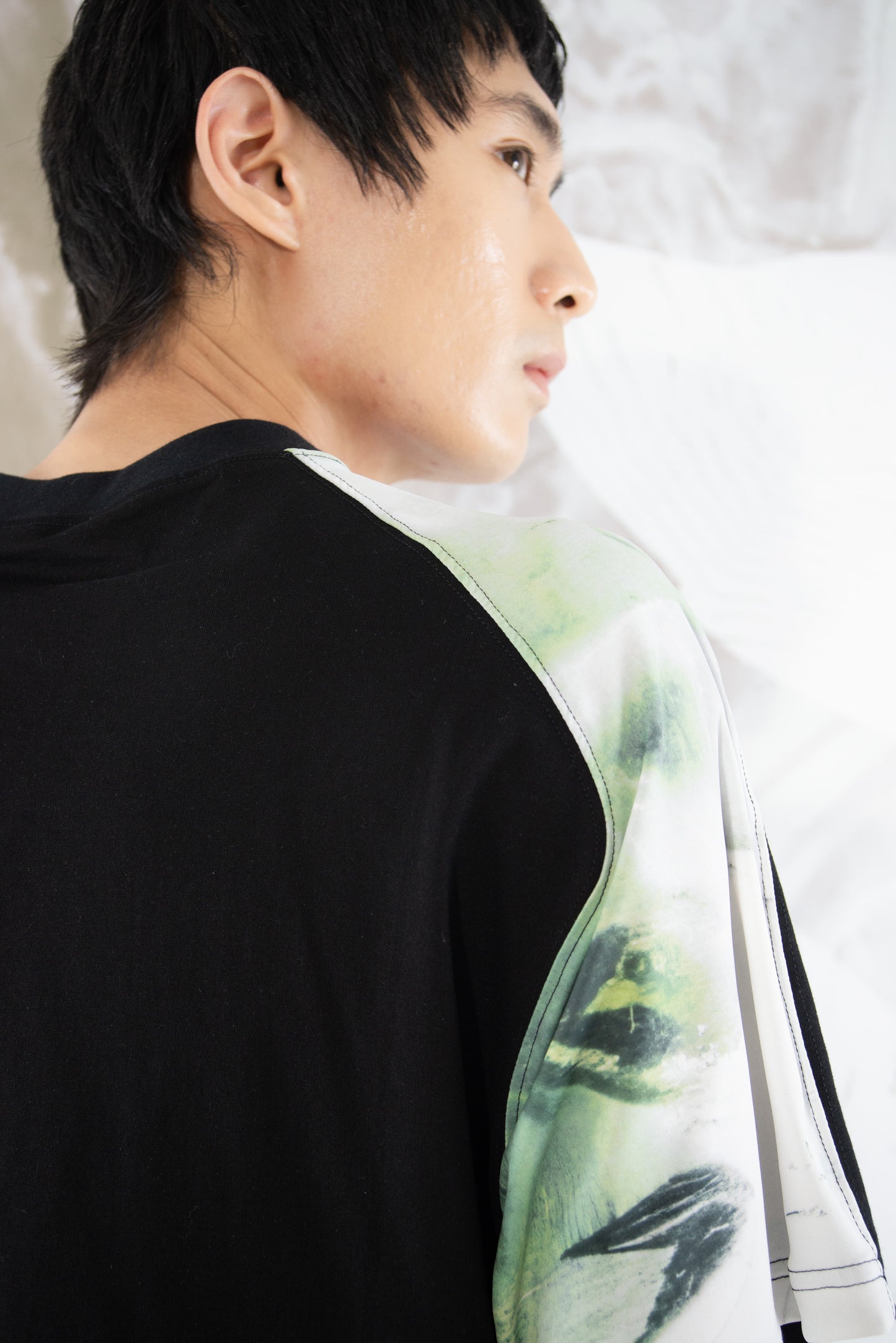 Skyscape Big Panel Tee (Coal Black/Chloro Green)