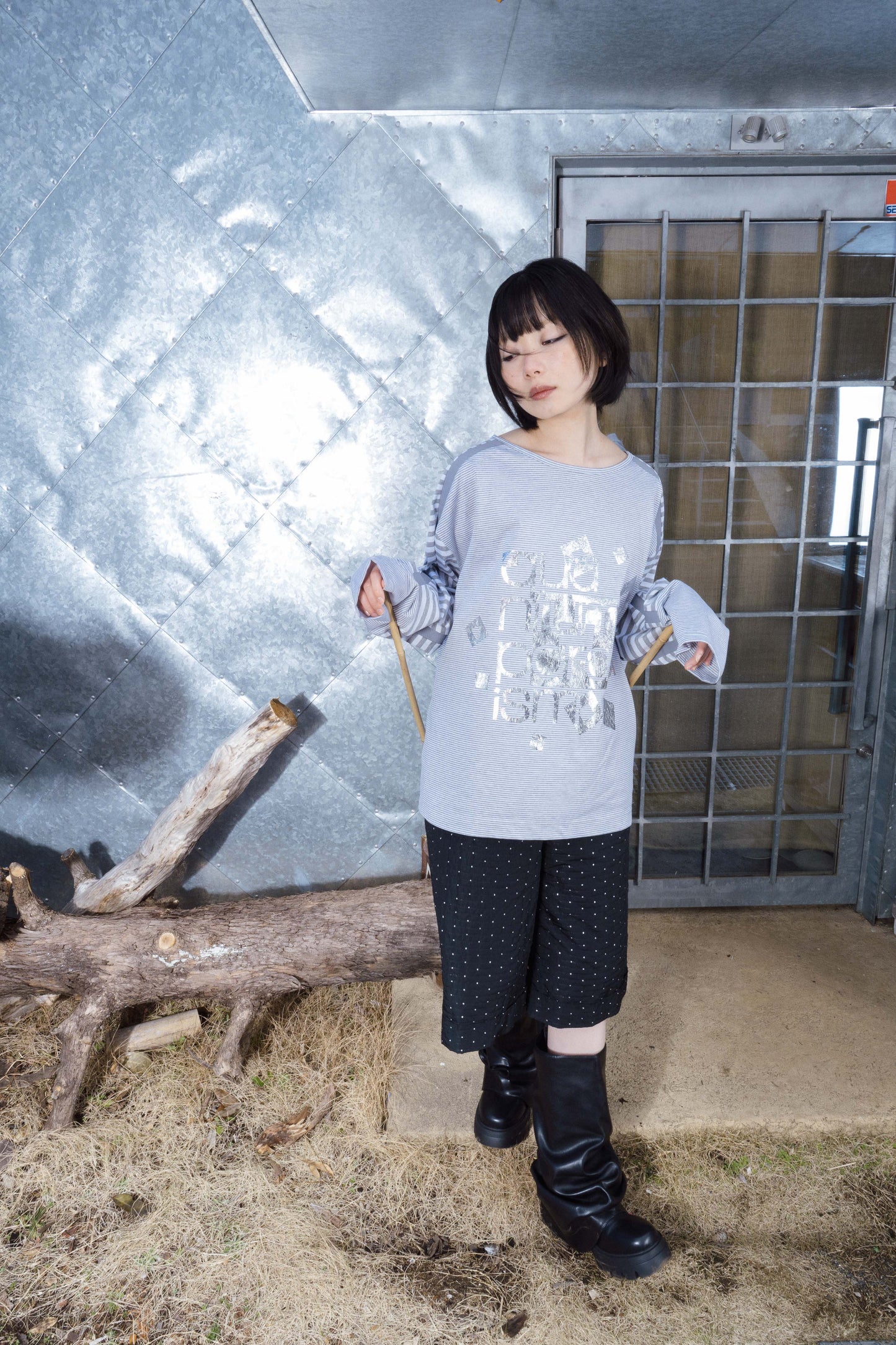 Parallelist Long Sleeve (CH Grey/Snow)