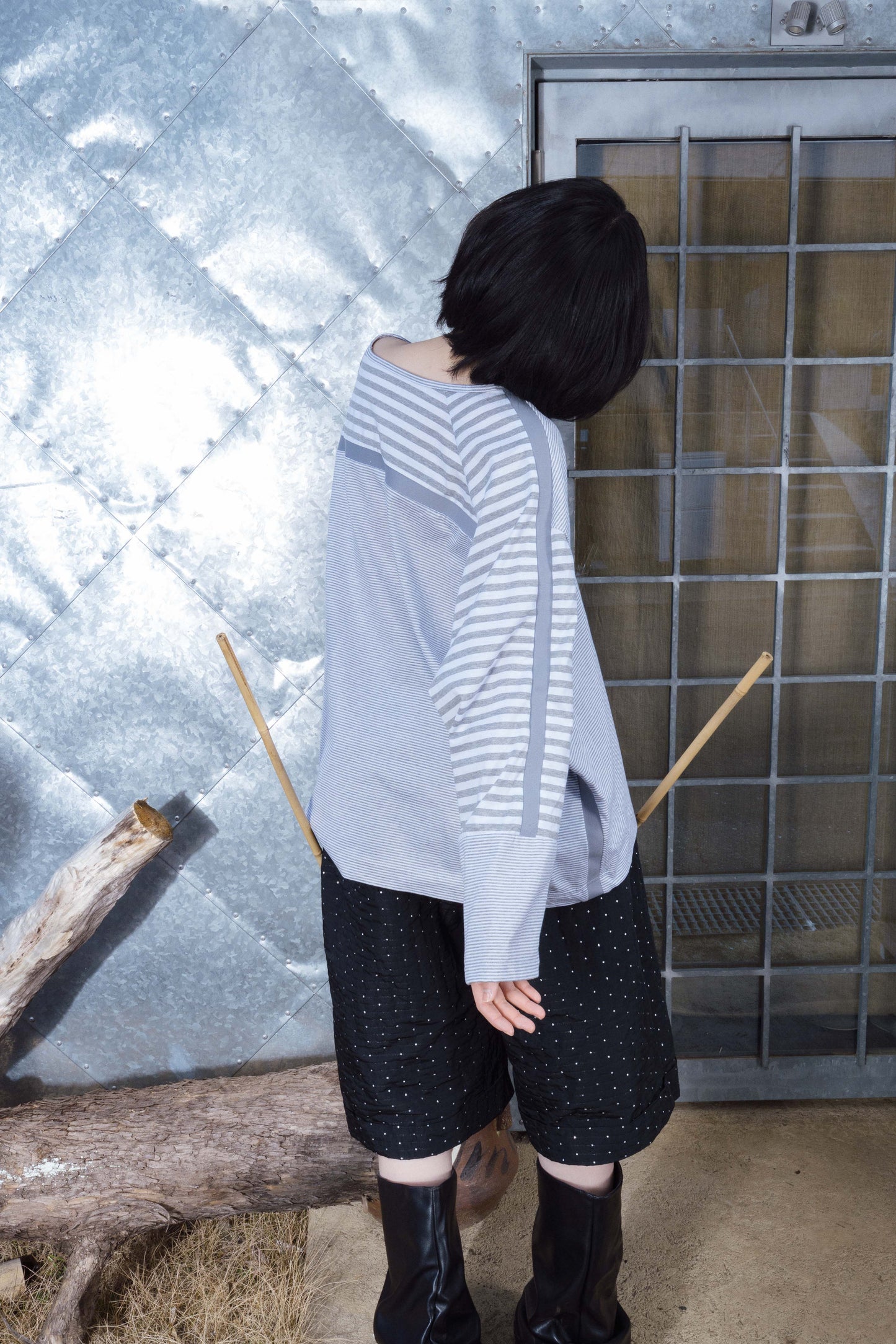 Parallelist Long Sleeve (CH Grey/Snow)