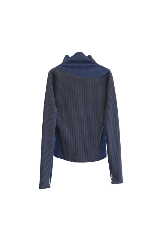Hybrid High Neck (Stone Grey / Steel Blue)
