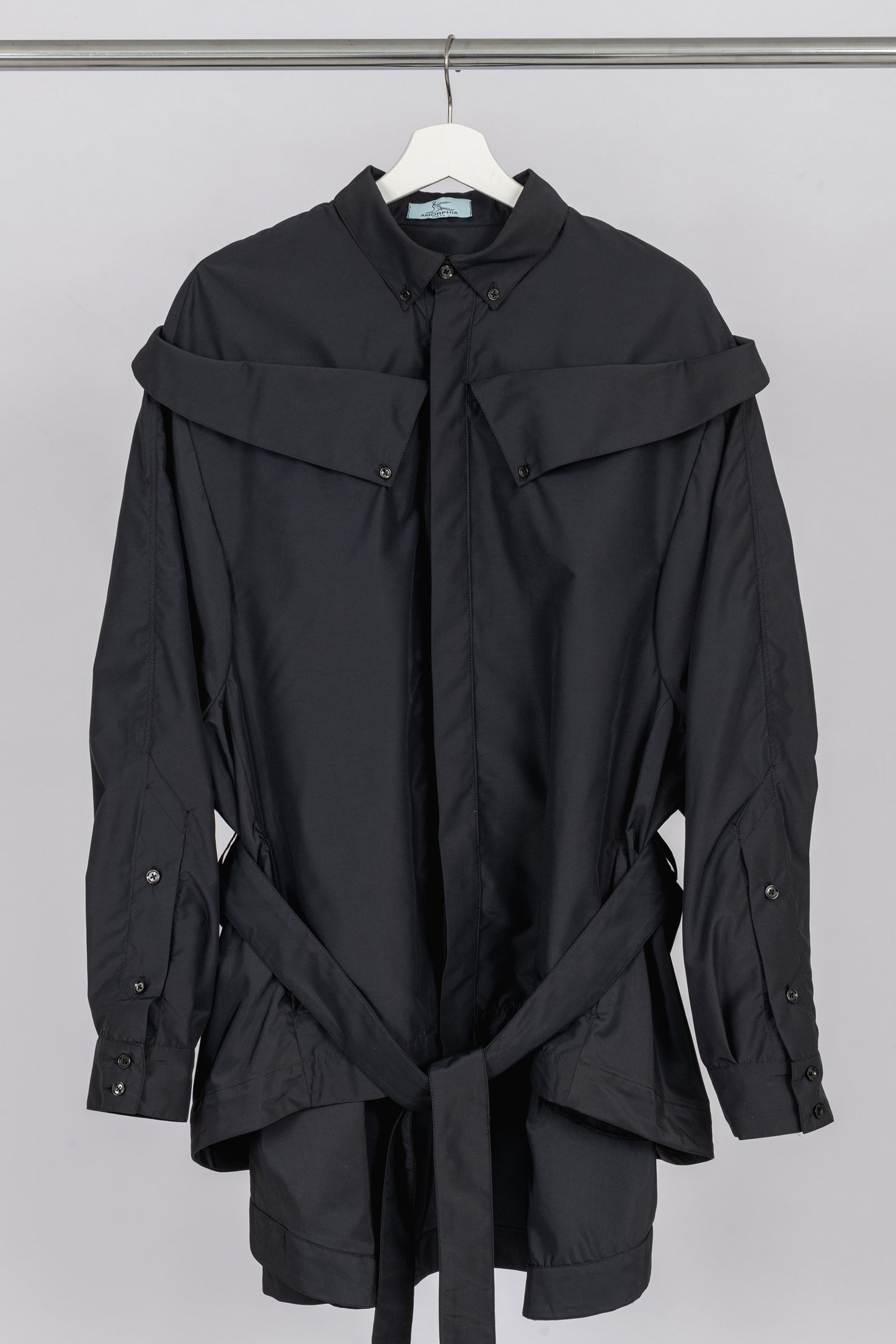 Double Collar Shirt BLACK