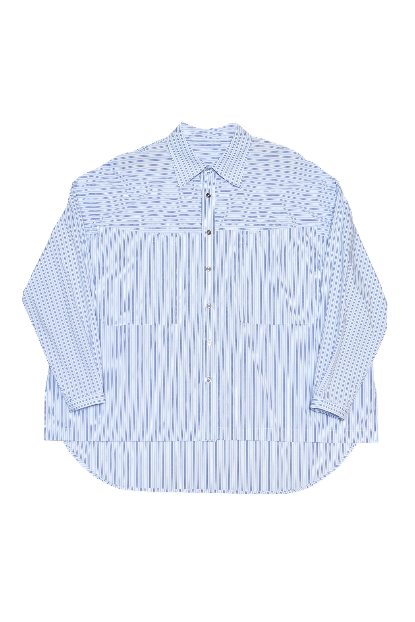 Uniform Big Shirt (Blue Striped)