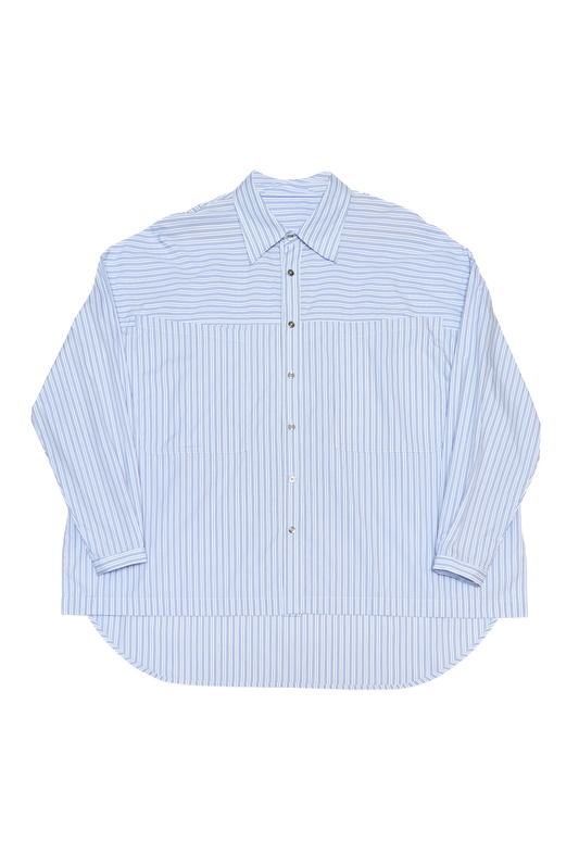 (Sept/Oct Delivery) Uniform Big Shirt (Blue Striped)