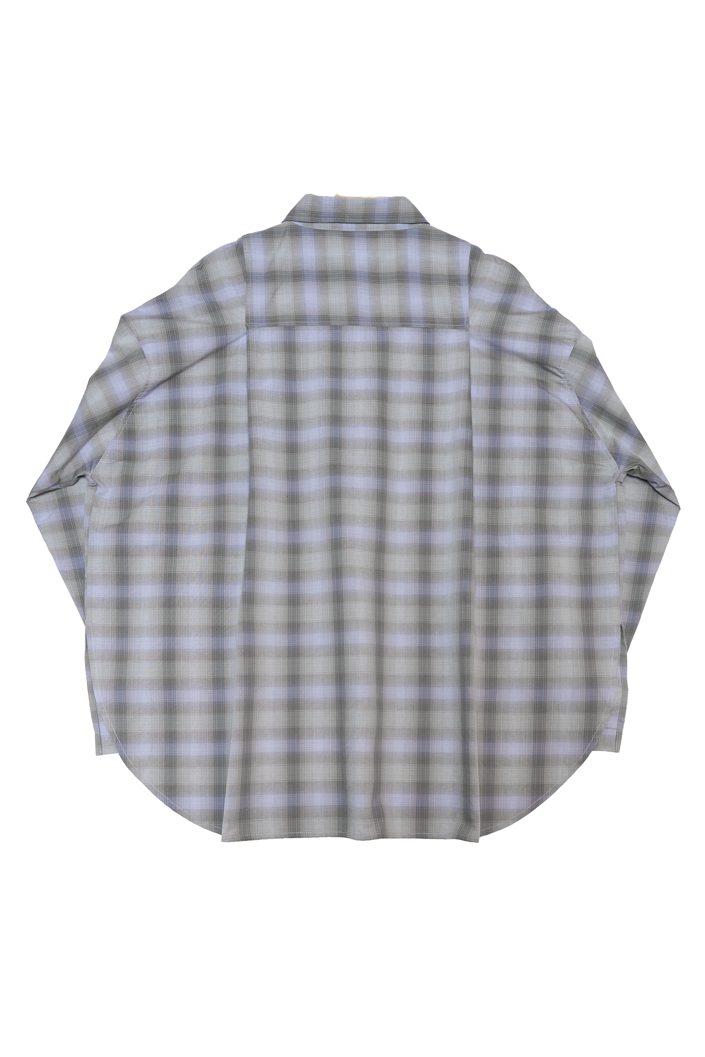 Uniform Big Shirt (Grey/Purple Checked)