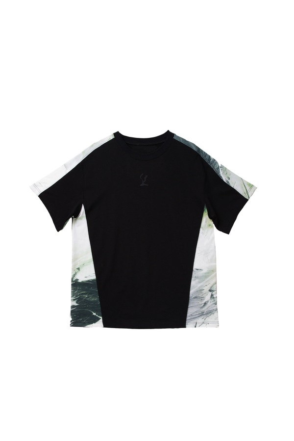 Skyscape Big Panel Tee (Coal Black/Chloro Green)
