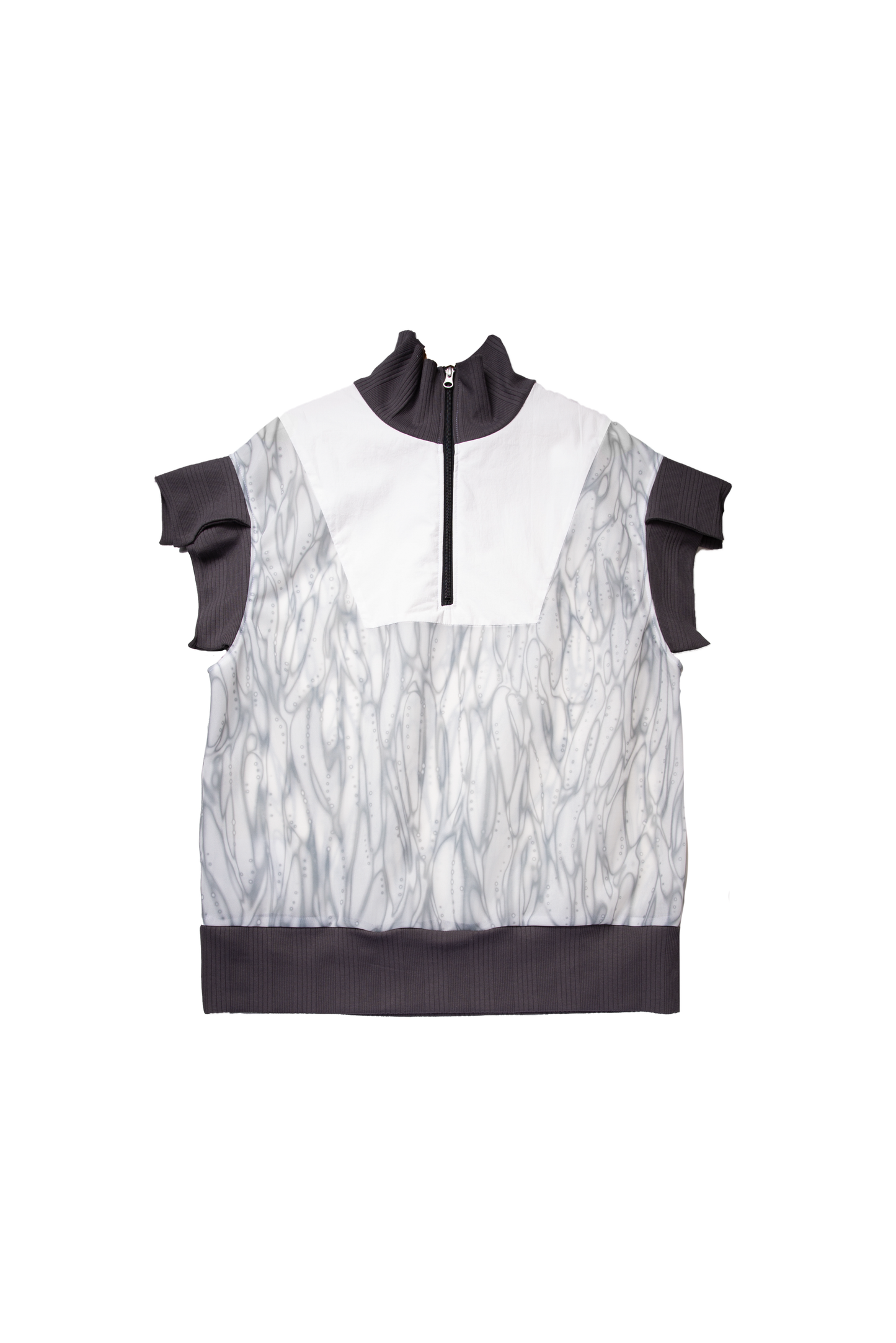 [Preorder] Shard Half Zip Big Vest (Null Charcoal)