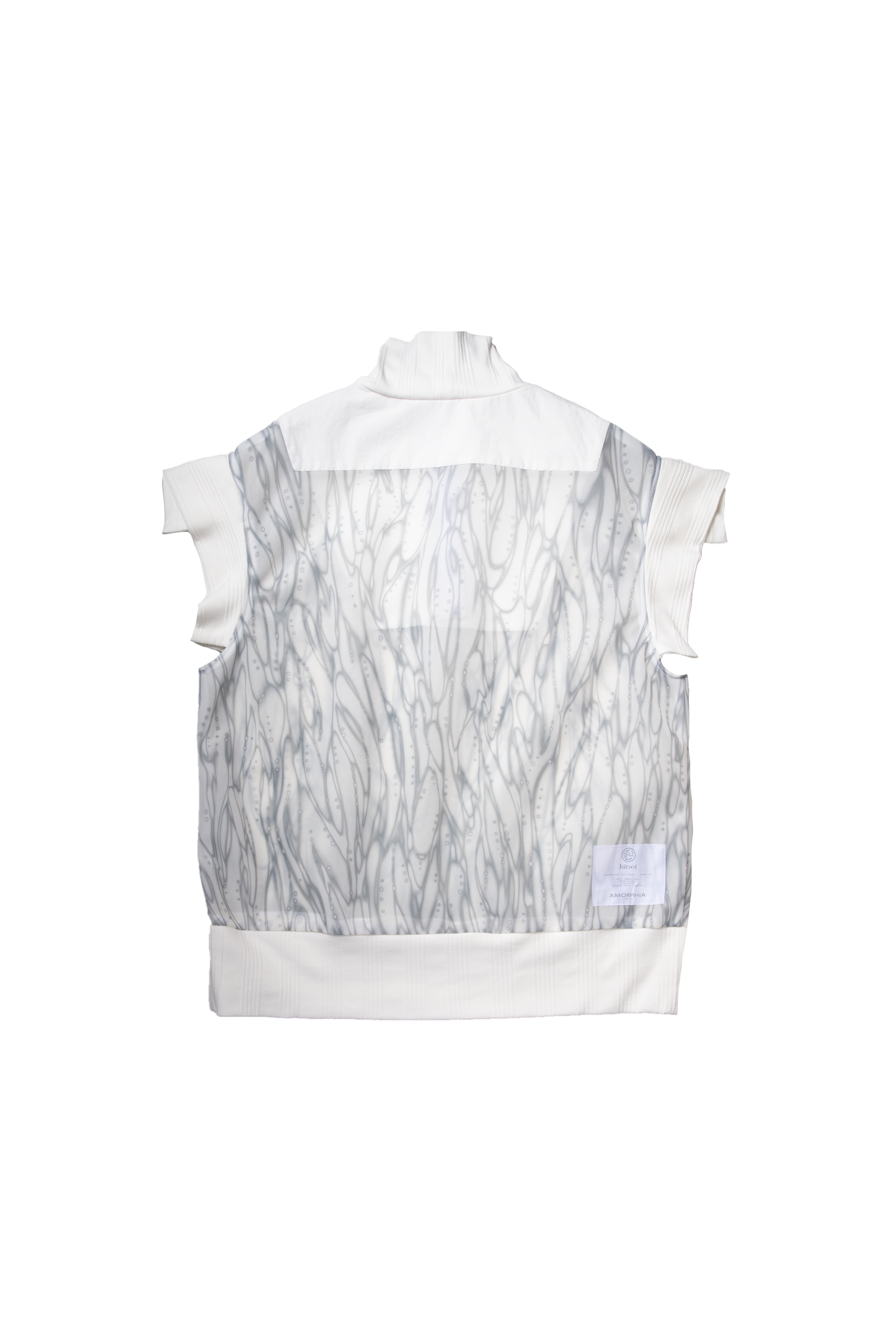 Shard Half Zip Big Vest (True White)