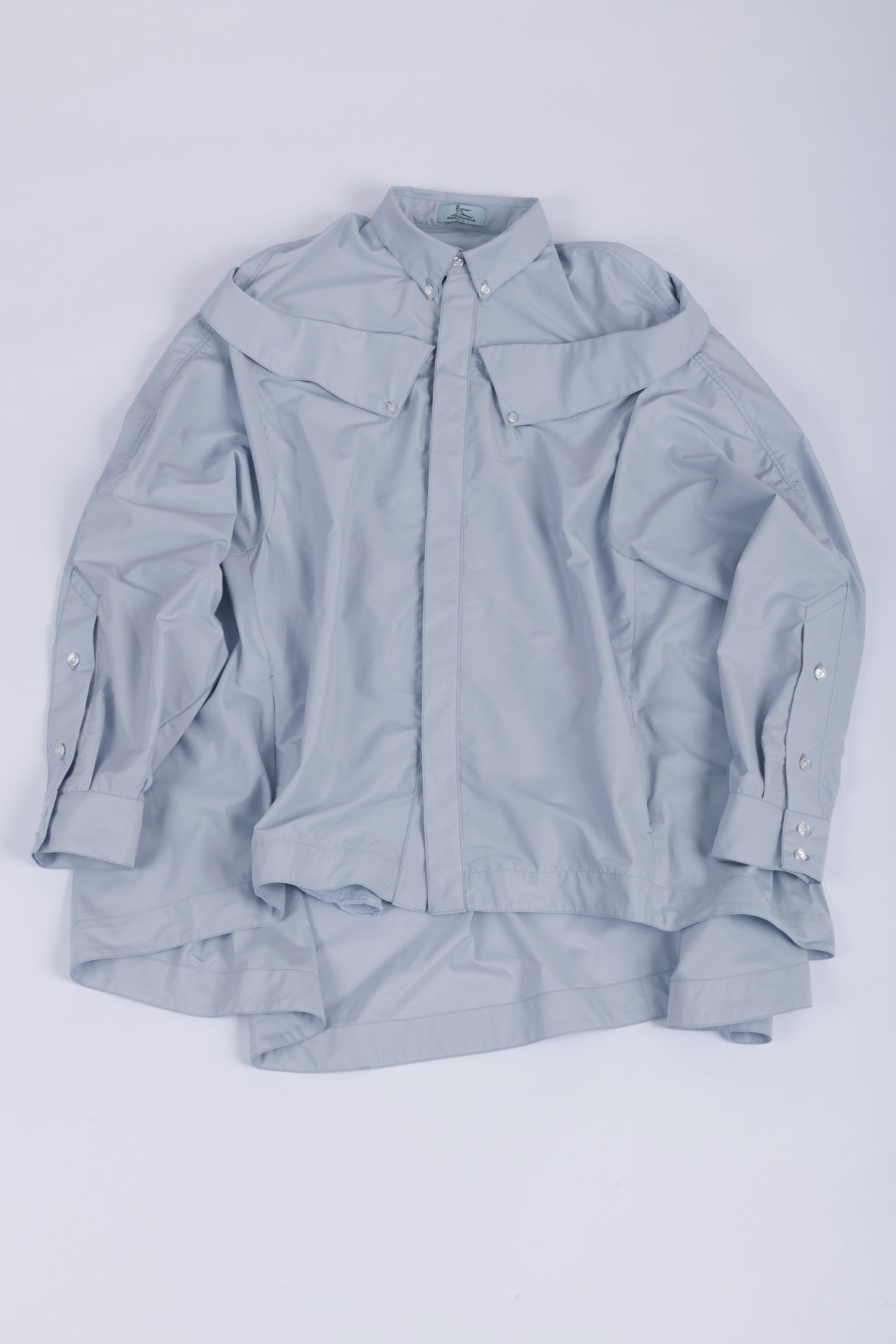 <tc>[PREORDER] Double Collar Shirt GREY</tc>