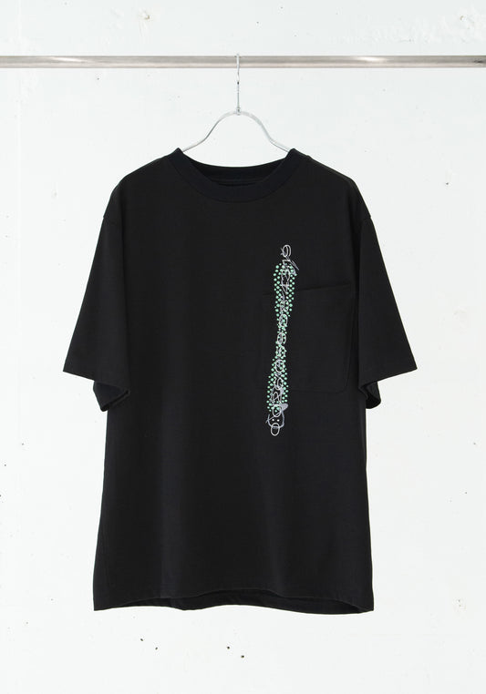 Chronos Embroidery T-Shirt (Leap Black)