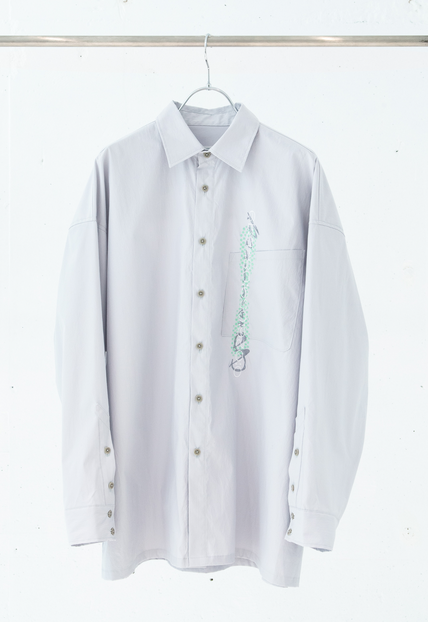 <tc>[PREORDER] Chronos Embroidery Dress Shirt (Memory Grey)</tc>