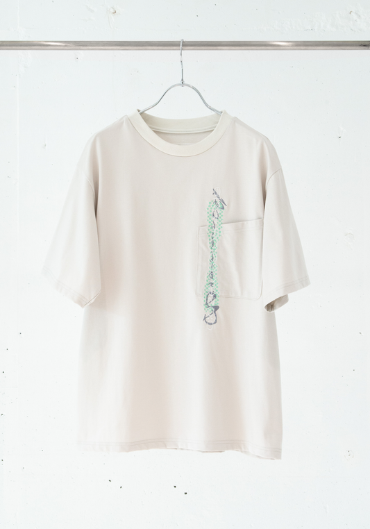 Chronos Embroidery T-Shirt (Shard Beige)